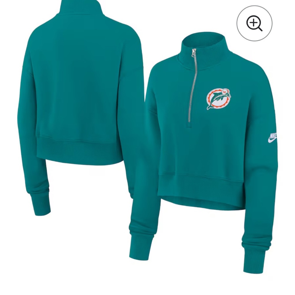Nike Teal Quarter-Zip Women's Top Miami Dolphins